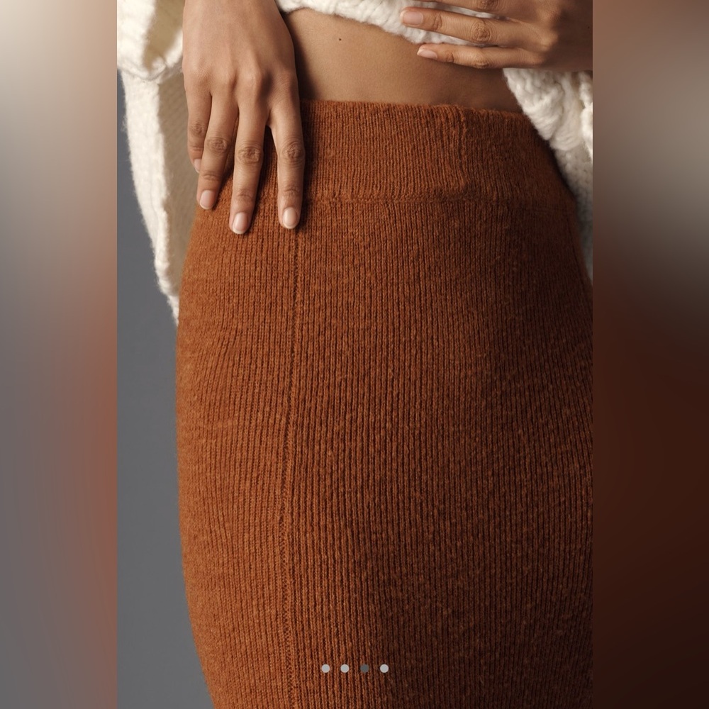 NWT 🦌 Maeve by Anthropologie Fit and Flare Sweater Wool Midi/Maxi Skirt - Picture 3 of 11